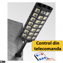 Lampa Solara Stradala Sau Gradina SIKS Cu Panou Solar Incorporat, De Exterior, 520 LED SMD, Lumina Neutra, Control Telecomand... Lampa Solara Stradala Sau Gradina SIKS Cu Panou Solar Incorporat, De Exterior, 520 LED SMD, Lumina Neutra, Control Telecomand...