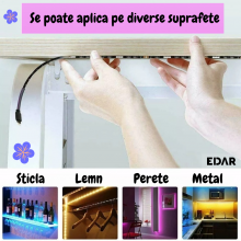 Banda LED Impermeabila EDAR, 10m, SMD 2835, 540 LED-uri, IP65, 10W/metru, Lumina 4500K, Cu Optiune De Taiere, Multicolora