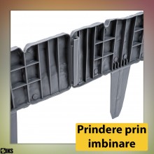 Gard De Gradina Decorativ SIKS Din Plastic, Despartitor De Peluza, Model Piatra, Rezistent La Intemperii, Set 10 Placi, 240 C... Gard De Gradina Decorativ SIKS Din Plastic, Despartitor De Peluza, Model Piatra, Rezistent La Intemperii, Set 10 Placi, 240 C...