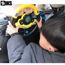 Volan SIKS Portabil Interactiv Multifunctional, De Jucarie, Kids Driving Simulator, Cu Sunete si Lumini, Rotire 360 Grade, Se...