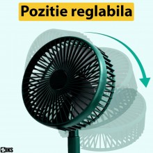 Ventilator Portabil SIKS De Birou Cu 3 Viteze, Pliabil, Inaltime Reglabila, Reglabil 180 Grade, Cu Suport Telefon, Incarcare ... Ventilator Portabil SIKS De Birou Cu 3 Viteze, Pliabil, Inaltime Reglabila, Reglabil 180 Grade, Cu Suport Telefon, Incarcare ...