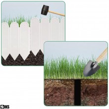 Gard Decorativ SIKS Din Plastic, Pentru Gradina, Set 6 Bucati, 20 x 18 x 0.4 Cm, Alb