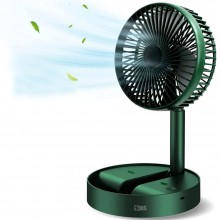 Ventilator Portabil SIKS De Birou Cu 3 Viteze, Pliabil, Inaltime Reglabila, Reglabil 180 Grade, Cu Suport Telefon, Incarcare ...