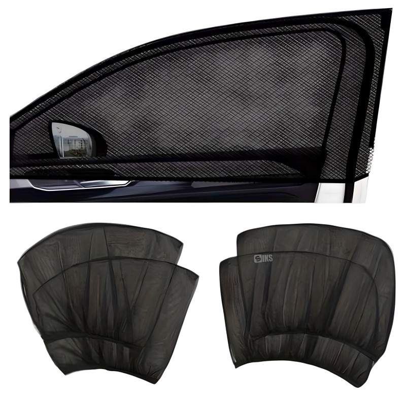 Set 4 Parasolare Geamuri Laterale SIKS, Plasa Anti-Insecte, Protejare Impotriva Radiatiilor Solare Si Insectelor, Marime Univ...