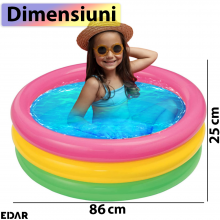 Mini Piscina Gonflabila EDAR Pentru Copii, Pentru Interior/Exterior, Mini Bazin Gonflabil, Usor De Umflat/Dezumflat/Depozitat... Mini Piscina Gonflabila EDAR Pentru Copii, Pentru Interior/Exterior, Mini Bazin Gonflabil, Usor De Umflat/Dezumflat/Depozitat...