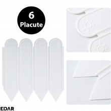 Gard De Gradina Decorativ EDAR, Set 6 Bucati, Prindere Prin Imbinare, Fixare In Pamant, Lungime Totala 120 Cm, Plastic, Alb