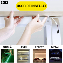 Banda LED 5 Metri SIKS, SMD Led 2835, 270 De Led-uri, Impermeabila, IP65, 10W/m, 4500K, Posibilitate De Taiere, Multicolora