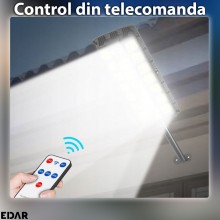 Lampa Solara EDAR Pentru Exterior, Iluminat Stradal Sau Gradina, Model W7100A7, 520 Led SMD, Lumina Neutra, Senzori De Miscar... Lampa Solara EDAR Pentru Exterior, Iluminat Stradal Sau Gradina, Model W7100A7, 520 Led SMD, Lumina Neutra, Senzori De Miscar...