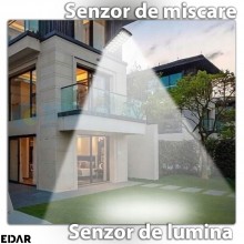 Lampa Solara EDAR Pentru Exterior, Iluminat Stradal Sau Gradina, Model W7100A7, 520 Led SMD, Lumina Neutra, Senzori De Miscar... Lampa Solara EDAR Pentru Exterior, Iluminat Stradal Sau Gradina, Model W7100A7, 520 Led SMD, Lumina Neutra, Senzori De Miscar...