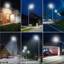Lampa Solara EDAR Pentru Exterior, Iluminat Stradal Sau Gradina, Model W7100A7, 520 Led SMD, Lumina Neutra, Senzori De Miscar...