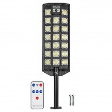 Lampa Solara EDAR Pentru Exterior, Iluminat Stradal Sau Gradina, Model W7100A7, 520 Led SMD, Lumina Neutra, Senzori De Miscar...