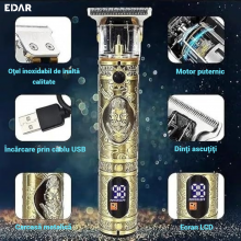 Aparat Profesional De Tuns Si Contur EDAR, Cu Display Digital, Model Gold Frizer