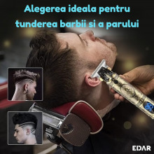 Aparat Profesional De Tuns Si Contur EDAR, Cu Display Digital, Model Gold Frizer