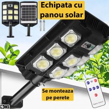 Lampa Solara Stradala Sau Gradina SIKS Cu Panou Solar Incorporat, De Exterior, 208 LED SMD, Lumina Neutra, Control Telecomand... Lampa Solara Stradala Sau Gradina SIKS Cu Panou Solar Incorporat, De Exterior, 208 LED SMD, Lumina Neutra, Control Telecomand...