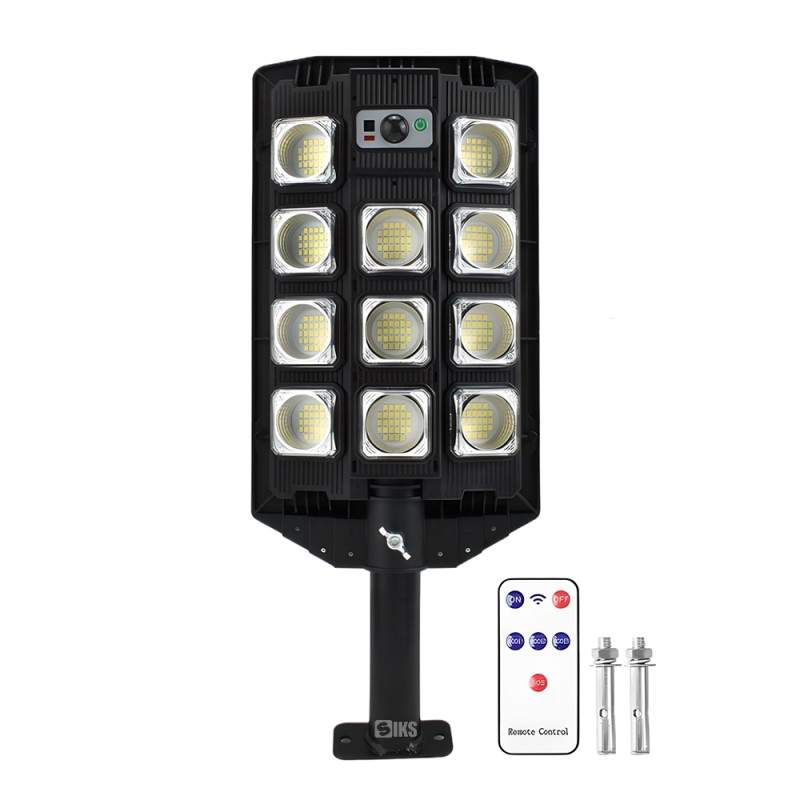 Lampa Solara Stradala Sau Gradina SIKS Cu Panou Solar Incorporat, De Exterior, 286 LED SMD, Lumina Neutra, Control Telecomand... Lampa Solara Stradala Sau Gradina SIKS Cu Panou Solar Incorporat, De Exterior, 286 LED SMD, Lumina Neutra, Control Telecomand...