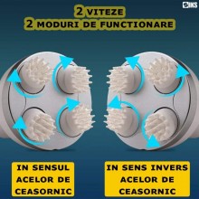 Aparat Inteligent Electric SIKS Pentru Masaj Capilar, Masaj Scalp, Pentru Relaxarea Scalpului Si Reducerea Stresului, 4 Capet...