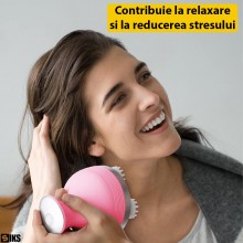 Aparat Inteligent Electric SIKS Pentru Masaj Capilar, Masaj Scalp, Pentru Relaxarea Scalpului Si Reducerea Stresului, 4 Capet...