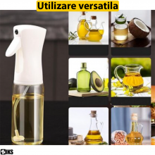 Oliviera SIKS Tip Pulverizator Din Sticla Pentru Ulei, Otet sau Alte Lichide, 210 ml, Culoare Alba