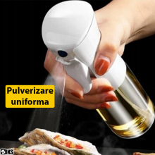 Oliviera SIKS Tip Pulverizator Din Sticla Pentru Ulei, Otet sau Alte Lichide, 210 ml, Culoare Alba
