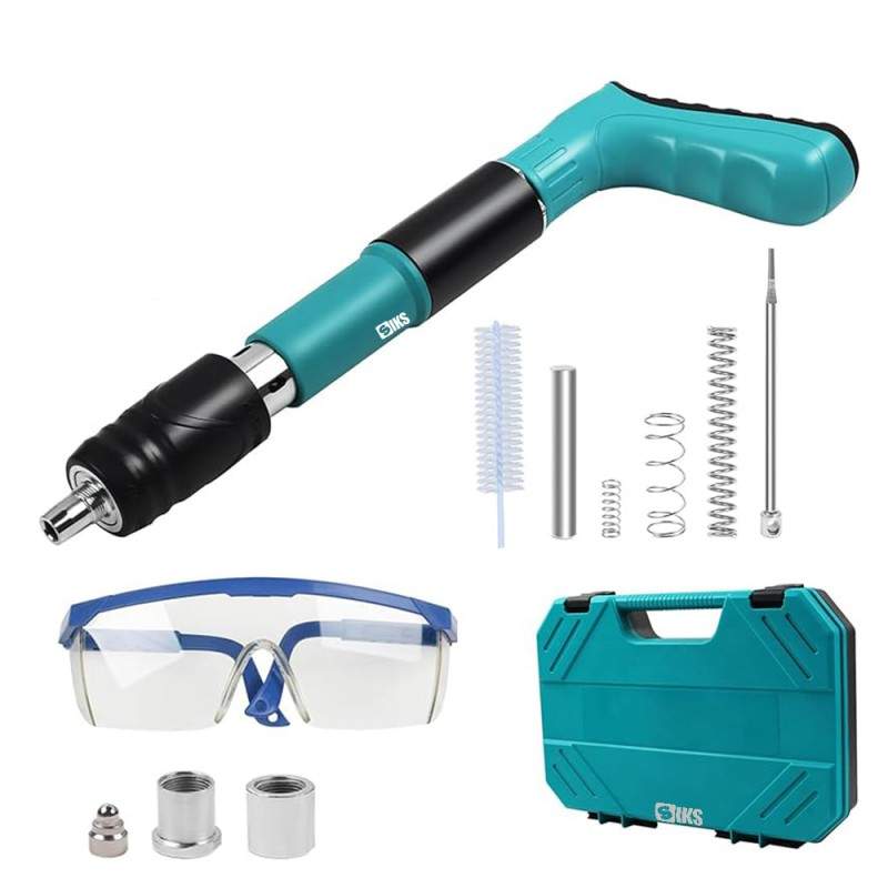 Kit Pistol Manual SIKS Pentru Fixarea Cuielor Pe Perete / Nituri, Lungime 30 cm, Calibru 7.3 cm, Pneumatic, Accesorii, Ochela... Kit Pistol Manual SIKS Pentru Fixarea Cuielor Pe Perete / Nituri, Lungime 30 cm, Calibru 7.3 cm, Pneumatic, Accesorii, Ochela...
