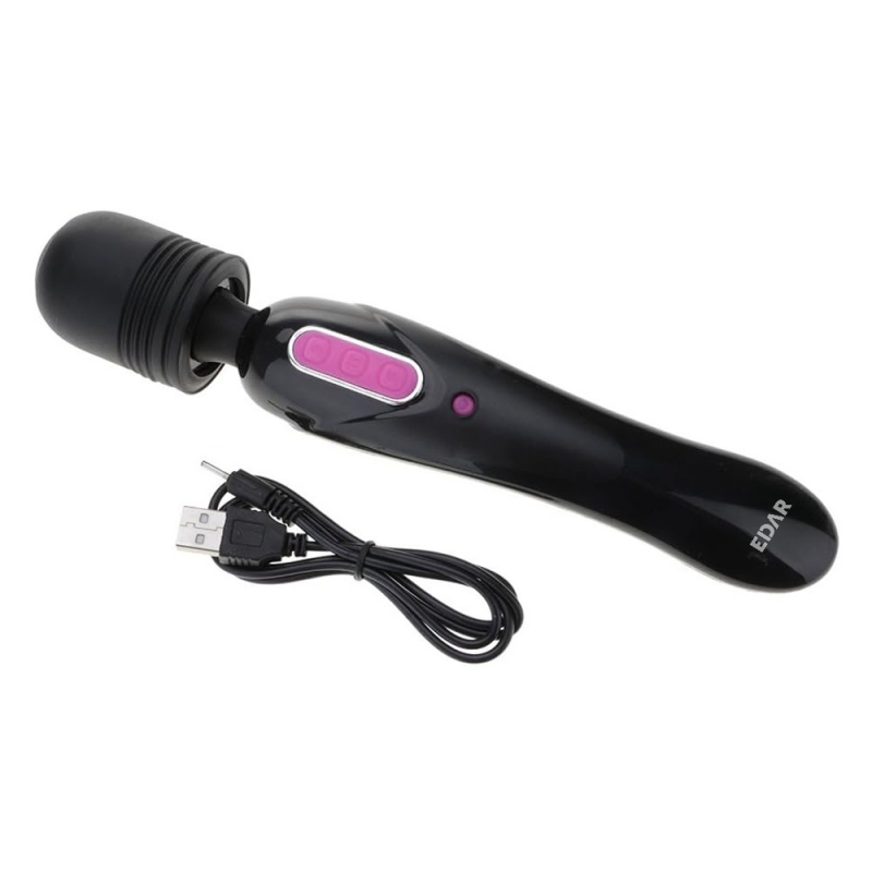 Vibrator Flexibil EDAR Pentru Stimulare Clitoridiana, Cap Din Silicon, 10 Funcții De Vibratie, Ideal Pentru Masaj Intim, Rezi...