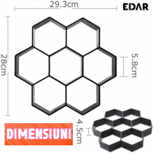 Matrita EDAR cu contur Pentru Beton Amprentat Sau Piatra Decorativa, Forma Cu Aspect Natural, Din Plastic, Pentru Turnare Pav...