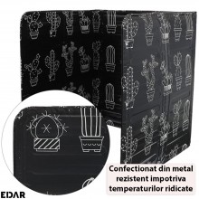 Protectie Impotriva Stropilor De Ulei Pentru Aragaz EDAR, Model Cactus, Din Aluminiu, Pliabila, Reutilizabila, Lavabila, Rezi...