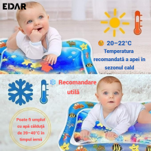 Saltea Gonflabila EDAR Pentru Bebelusi Si Copii, Centru Activitati Pentru Joaca Interactiva, PVC, Cu Apa, Tema Ocean Cu Pesti... Saltea Gonflabila EDAR Pentru Bebelusi Si Copii, Centru Activitati Pentru Joaca Interactiva, PVC, Cu Apa, Tema Ocean Cu Pesti...
