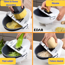 Set Multifunctional EDAR Pentru Taiat, Feliat, Scurs Si Curatat Legume Si Fructe Set Multifunctional EDAR Pentru Taiat, Feliat, Scurs Si Curatat Legume Si Fructe