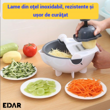Set Multifunctional EDAR Pentru Taiat, Feliat, Scurs Si Curatat Legume Si Fructe Set Multifunctional EDAR Pentru Taiat, Feliat, Scurs Si Curatat Legume Si Fructe