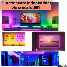 Controler EDAR Pentru Banda LED RGB, Functioneaza Fara Conexiune WiFi, Conector Compatibil Cu Telecomenzi Cu 24 Sau 44 De Tas...