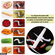Tocator Electric EDAR Pentru Carne/Legume, Universal, Multifunctional, Componente Detasabile Si Lavabile, Recipient Din Inox,... Tocator Electric EDAR Pentru Carne/Legume, Universal, Multifunctional, Componente Detasabile Si Lavabile, Recipient Din Inox,...