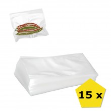 Set 15 x Sac EDAR De Vidat Pentru Alimente, 20 x 15 cm, Culoare Transparenta