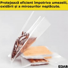Set 25 x Sac EDAR De Vidat Pentru Alimente, 20 x 15 cm, Culoare Transparenta