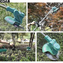Motocoasa Electrica Cu Acumulator Profesionala EDAR, Pentru Tuns Iarba, Fara Fir Cu 2 Acumulatori Reincarcabili, 21V, Disc Ta...
