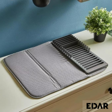 Uscator De Vase Pliabil 2-în-1 EDAR, Cu Suport Detasabil Si Covoras Din Microfibra Super-Absorbant, Ideal Pentru Organizarea ... Uscator De Vase Pliabil 2-în-1 EDAR, Cu Suport Detasabil Si Covoras Din Microfibra Super-Absorbant, Ideal Pentru Organizarea ...