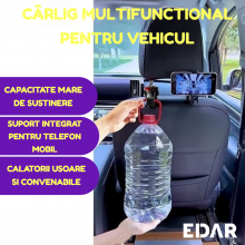 Carlig Multifunctional 2-în-1 EDAR Pentru Tetiera Auto, Cu Suport Pentru Telefon, Rotație 360°, Ideal Pentru Depozitarea Gent... Carlig Multifunctional 2-în-1 EDAR Pentru Tetiera Auto, Cu Suport Pentru Telefon, Rotație 360°, Ideal Pentru Depozitarea Gent...
