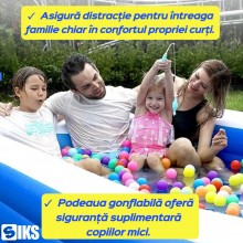 Piscina Gonflabila De Exterior / Gradina SIKS Pentru Adulti Sau Copii, Cu Baza Podea Moale Gonflabila, Model Simplu, Dimensiu... Piscina Gonflabila De Exterior / Gradina SIKS Pentru Adulti Sau Copii, Cu Baza Podea Moale Gonflabila, Model Simplu, Dimensiu...