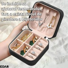 Cutie De Organizare Portabila EDAR Pentru Bijuterii Din Piele Ecologica, Compartimentata Pentru Inele, Cercei, Bratari, Colie... Cutie De Organizare Portabila EDAR Pentru Bijuterii Din Piele Ecologica, Compartimentata Pentru Inele, Cercei, Bratari, Colie...