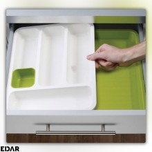Organizator Pentru Tacamuri Si Ustensile Bucatarie EDAR, Pentru Sertar, Ajustabil, Plastic Durabil, Capacitate Mare, Depozita... Organizator Pentru Tacamuri Si Ustensile Bucatarie EDAR, Pentru Sertar, Ajustabil, Plastic Durabil, Capacitate Mare, Depozita...