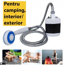 Dus Electric Portabil EDAR Pentru Camping, Pompa Cu Acumulator de 2200 mAh, Alimentare USB, Ideal pentru Dusuri Interioare sa...