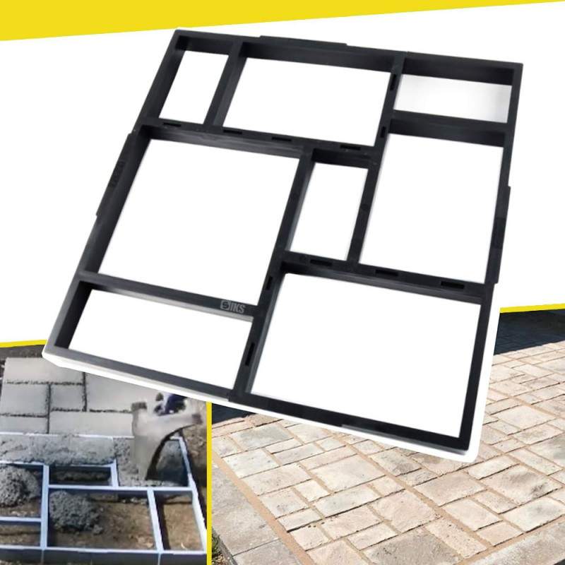Matrita Cu Contur SIKS pentru Turnat Pavaj din Beton Amprentat Sau Piatra Decorativa, Sablon Forma Imitatie Naturala , Stampa...