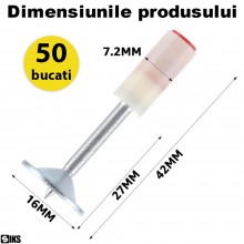 Set Rezerva 50 Cuie Rotunde SIKS Pentru Pistol De Nituri, Din Otel, Pentru Beton, Caramida, Lemn, Rigips, BCA, Calibru 7, 3 m... Set Rezerva 50 Cuie Rotunde SIKS Pentru Pistol De Nituri, Din Otel, Pentru Beton, Caramida, Lemn, Rigips, BCA, Calibru 7, 3 m...