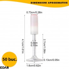 Set 50 x Cui Fixare EDAR, Autopropulsare, Pentru Pistol Manual, Model CIuperca, 7.2 mm, Alb/Argintiu Set 50 x Cui Fixare EDAR, Autopropulsare, Pentru Pistol Manual, Model CIuperca, 7.2 mm, Alb/Argintiu