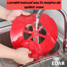 Capac Anti-Revarsare Din Silicon EDAR, Universal, 31.5 cm, Rezistent La Temperatura, Ideal Pentru Oale Si Tigai