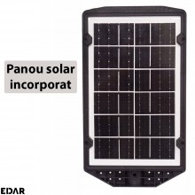 Lampa Solara EDAR Pentru Exterior, Iluminat Stradal Sau Gradina, Model W7100A4, 286 Led SMD, Lumina Neutra, Senzori De Miscar...