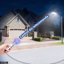 Lampa Solara EDAR Pentru Exterior, Iluminat Stradal Sau Gradina, Model W7100A5, 364 Led SMD, Lumina Neutra, Senzori De Miscar...