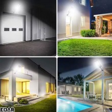 Lampa Solara EDAR Pentru Exterior, Iluminat Stradal Sau Gradina, Model W7100A5, 364 Led SMD, Lumina Neutra, Senzori De Miscar...