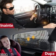 Set 4 x Plasa Pentru Geamuri Auto EDAR, Parasolare, Asigura Protectie Impotriva Razelor Soarelui Si Impotriva Insectelor, Lav... Set 4 x Plasa Pentru Geamuri Auto EDAR, Parasolare, Asigura Protectie Impotriva Razelor Soarelui Si Impotriva Insectelor, Lav...