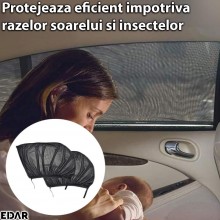 Set 4 x Plasa Pentru Geamuri Auto EDAR, Parasolare, Asigura Protectie Impotriva Razelor Soarelui Si Impotriva Insectelor, Lav... Set 4 x Plasa Pentru Geamuri Auto EDAR, Parasolare, Asigura Protectie Impotriva Razelor Soarelui Si Impotriva Insectelor, Lav...